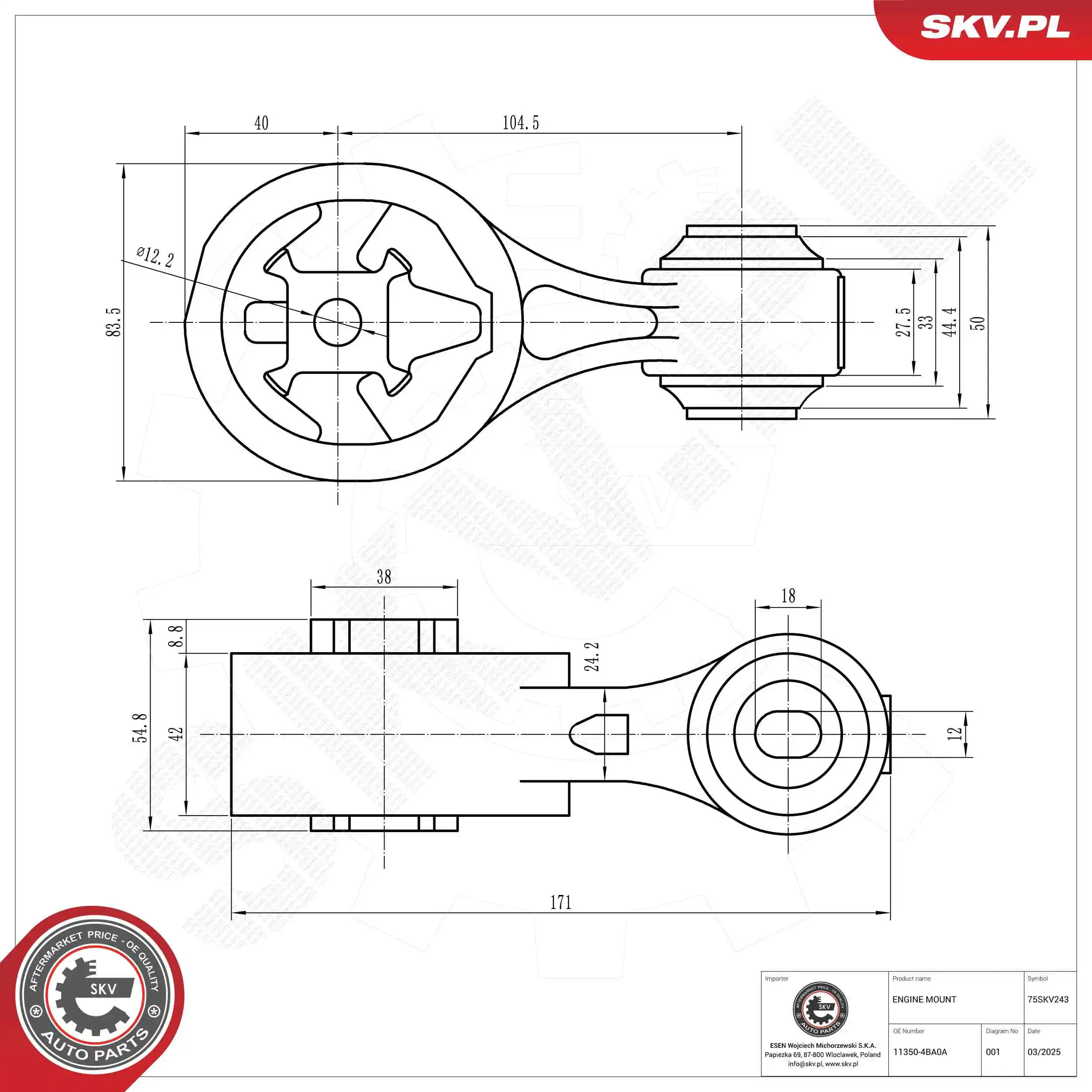Mounting, engine